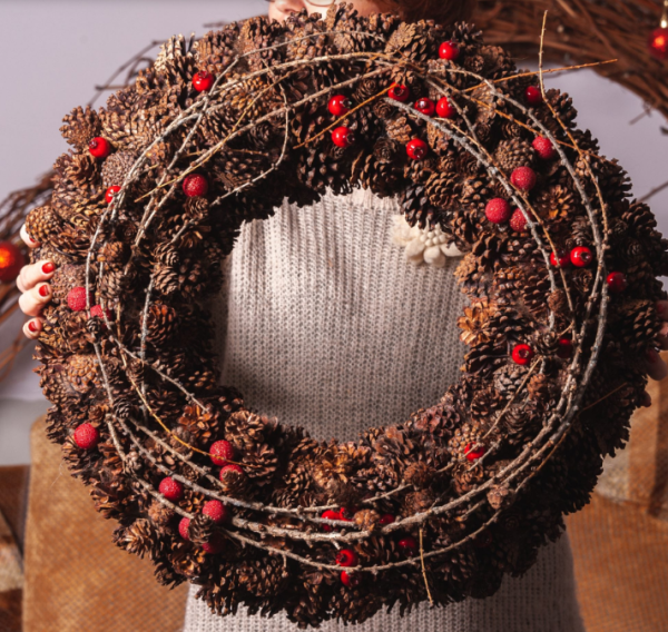 Autumn Rose & Maple Leaf Garland - Image 4